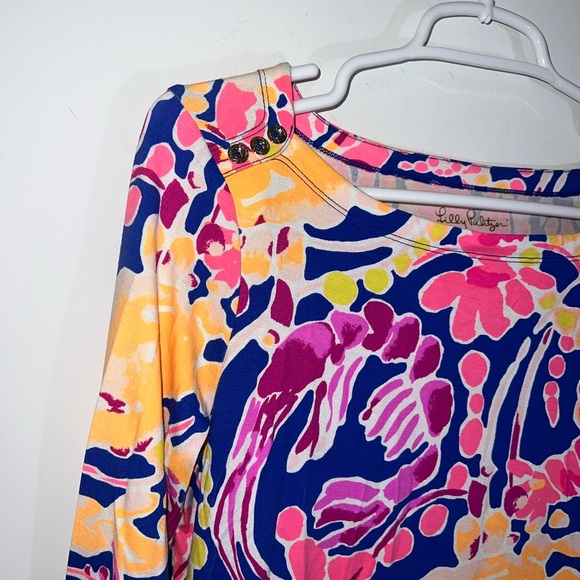 Lilly Pulitzer Sophie Dress in Brilliant Blue Catch And Release Medium - Picture 6 of 14